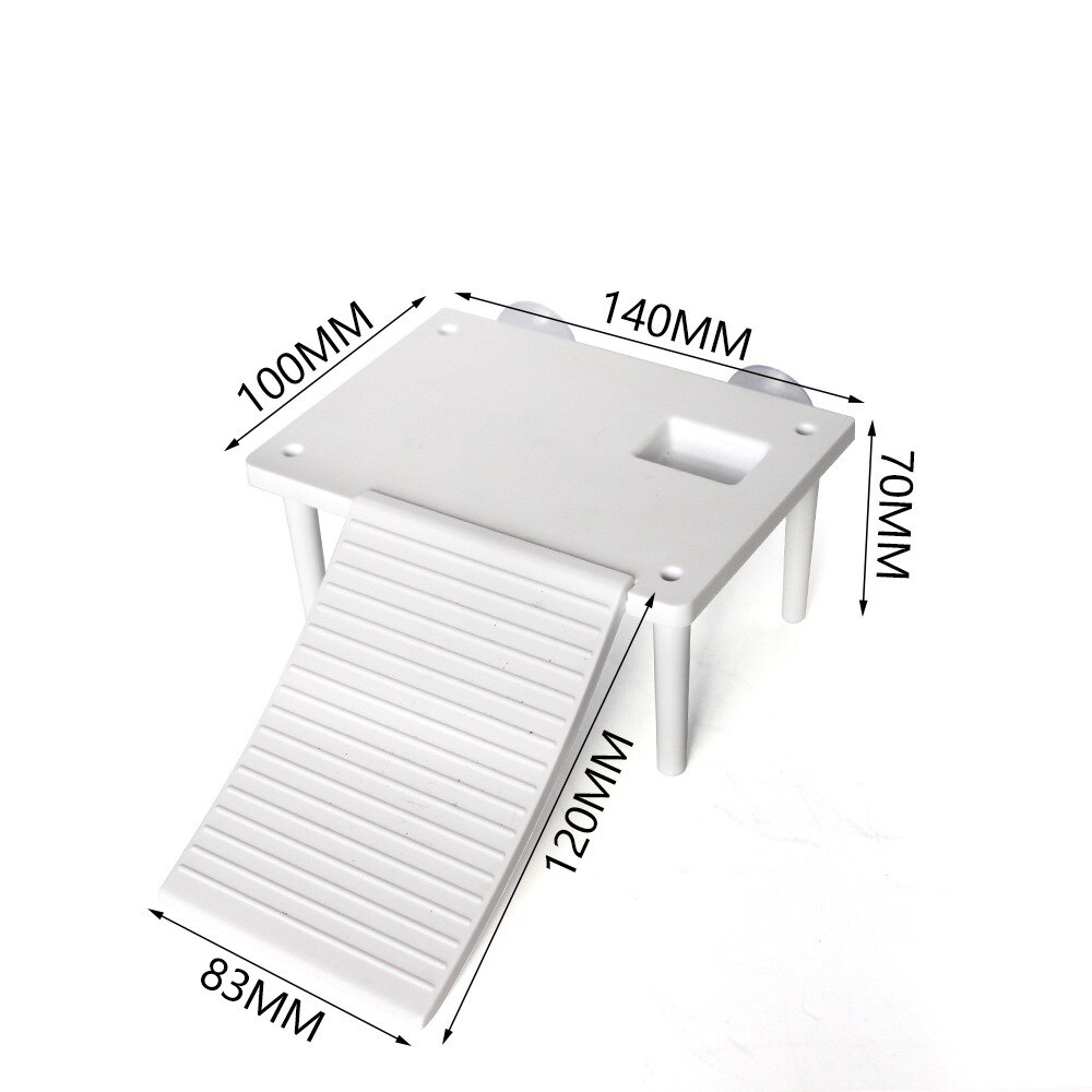 Turtle Basking Platform Turtle Tank Platform Aquarium Animal Sink Wharf Reptile Habitat Climbing Floating Shelf with Sucker Cap: Style 6 W