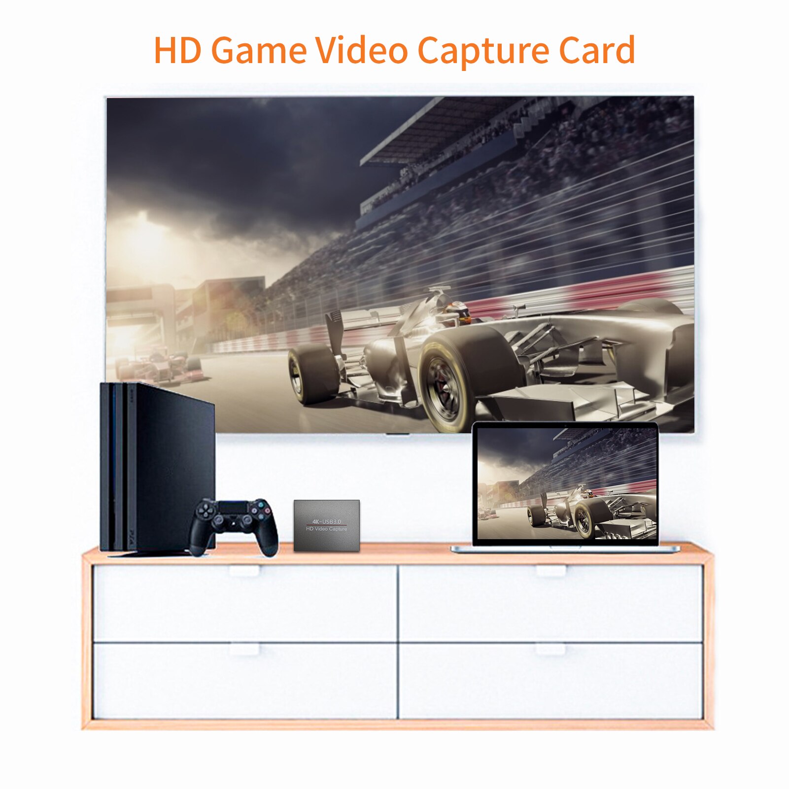 4K Hd Game Video Capture Card 1080P 60FPS USB3.0 Video Capture Recorder Apparaat Met Mic In Audio Out metalen Body Plug En Play