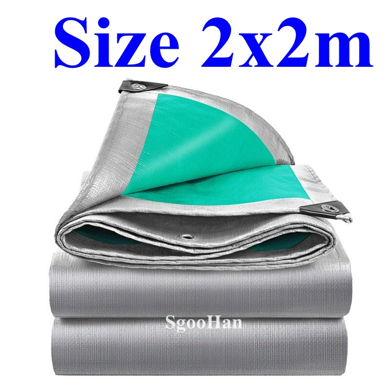 Canopys para camiones de 0,32mm PE, lona impermeable para jardín, toldo para exteriores, tela de sombreado para acampar, hoja de tierra, tela impermeable: 2x2m