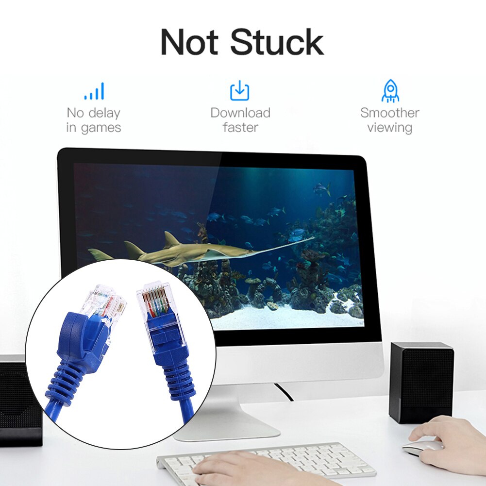 Cat5 Ethernet Cable RJ45 Male Connector 1Gbps Network LAN Patch Cord for Computer Laptop Digital Cable