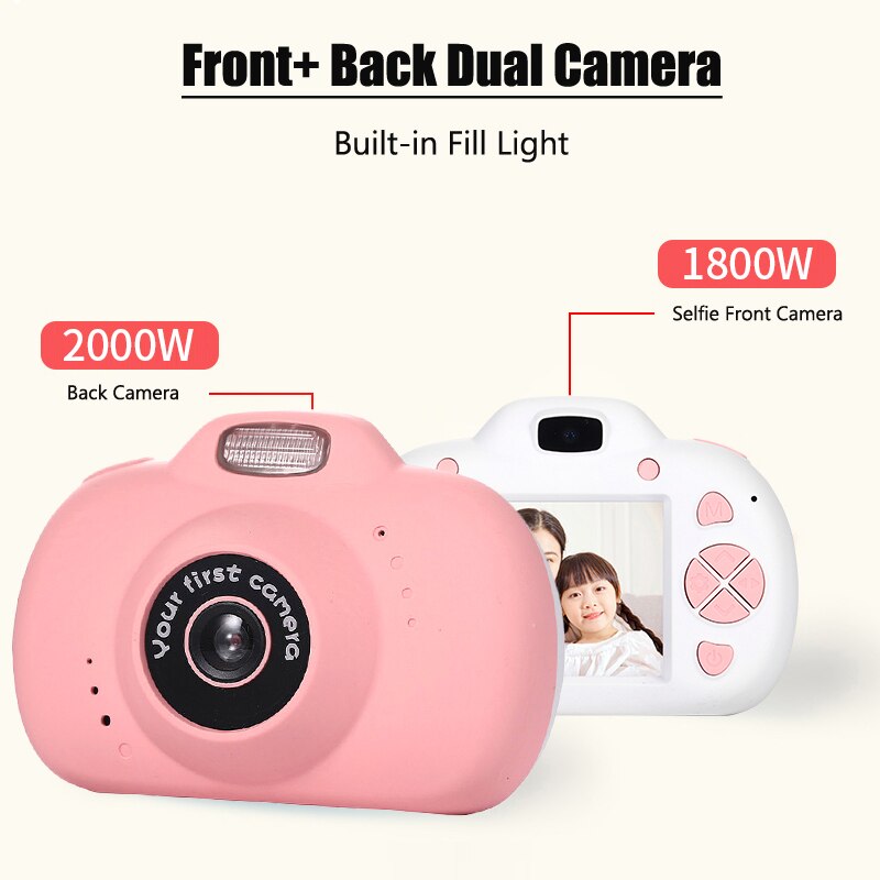 freundlicher Mini Kamera Clever Kamera freundlicher Digital Kamera 20 Millionen Pixel + Blitz-Rosa