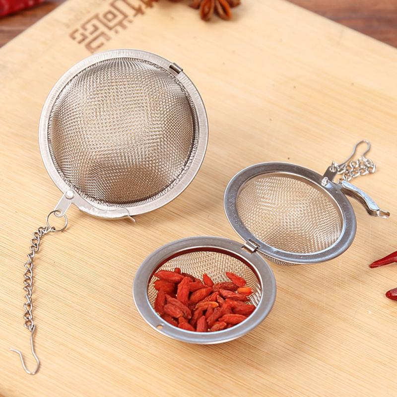Multi-function Stainless Steel Mesh Balls Tea Pot Infuser Sphere Mesh Filter Loose Tea Leaves Strainer Make Food Seasoning Bag