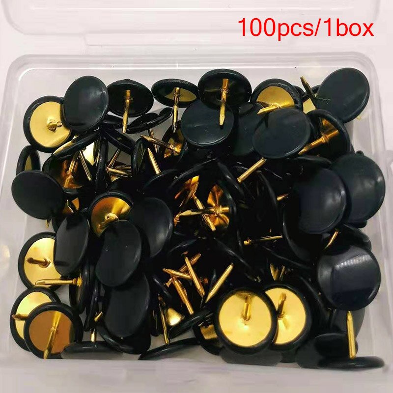 100Pcs Home Office Drawing Pins Pushpin Thumbtack Cork Board Push Pin Photo Wall Map Markers Mixed Color: Style 1