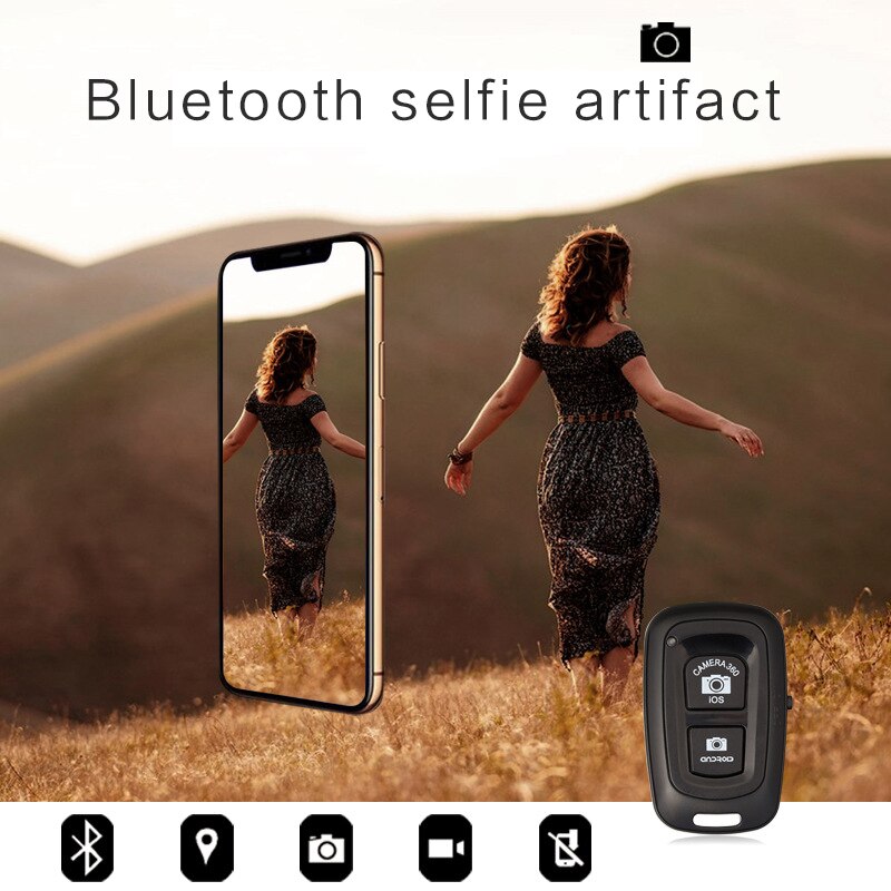 Bluetooth Ontspanknop Voor Selfie Accessoire Camera Controller Adapter Foto Draadloze Afstandsbediening Knop Voor Selfie