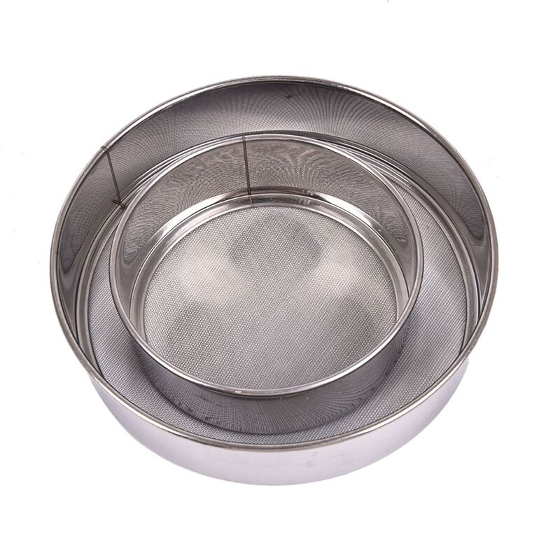 Round Stainless Steel Flour Sieve Strainer Sifters Best for Kitchen Baking Tea Cake Kitchen Fine Mesh Flour Sifter