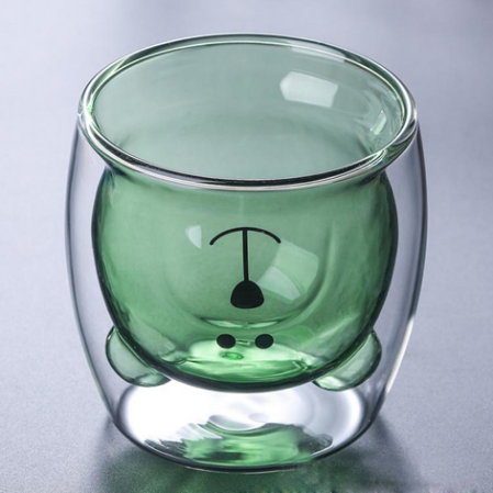 Nette Weihnachten Baum Becher Doppel Zauberstab Glas Kaffee Tassen mit Silocone Deckel Schneeflocke Stern Weihnachten Wein Tee Milch Wasser Becher: C 270ML