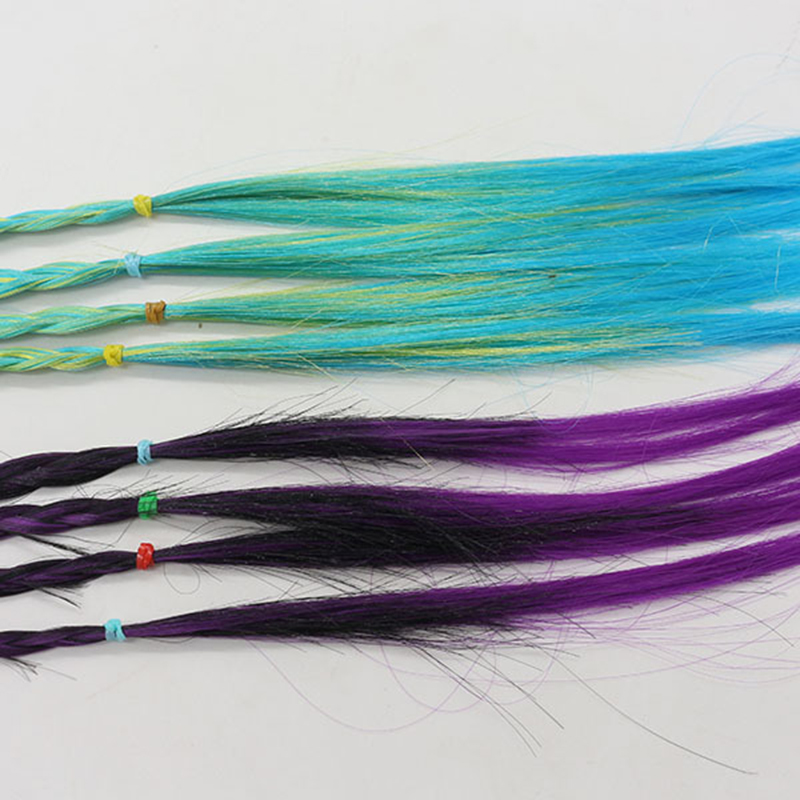 Goma elástica para el pelo para niña, coletero de Color degradado, anilla para el pelo, trenza trenzada