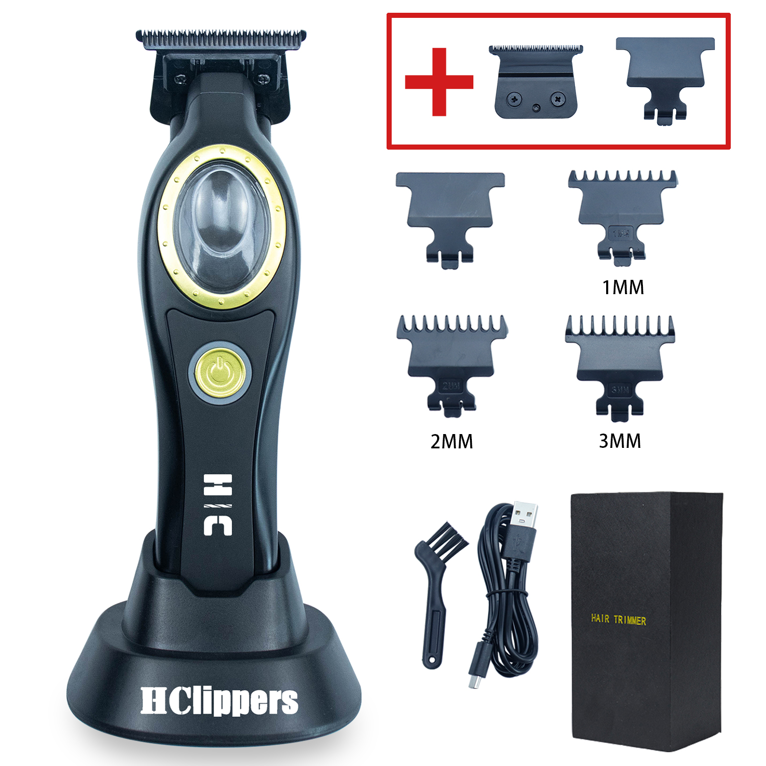 HClippers Barber Hair Trimmer Men's Electric Hair Clipper with DLC Coating Blade for Hair Styling Trimmering HC231S: Pink