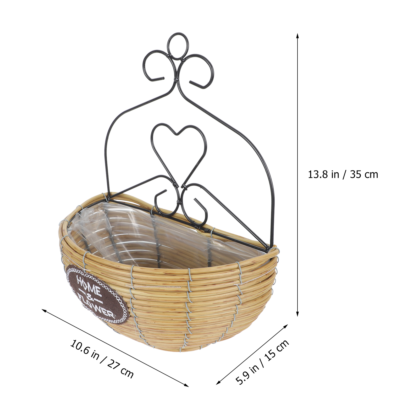 1Pc Flower Basket Nice Chic Hanging Flower Basket Flower Arrangement Basket for Balcony