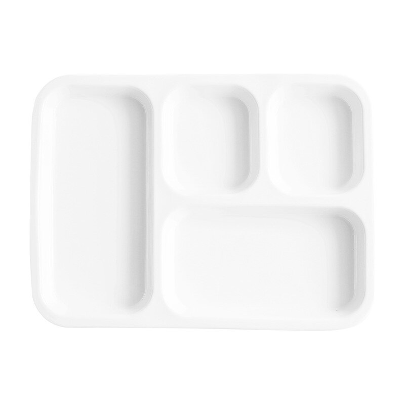 Placas de rejilla de cerámica para una sola persona para estudiantes, bandejas multirejilla para desayuno, platos de cena, bandeja de cerámica