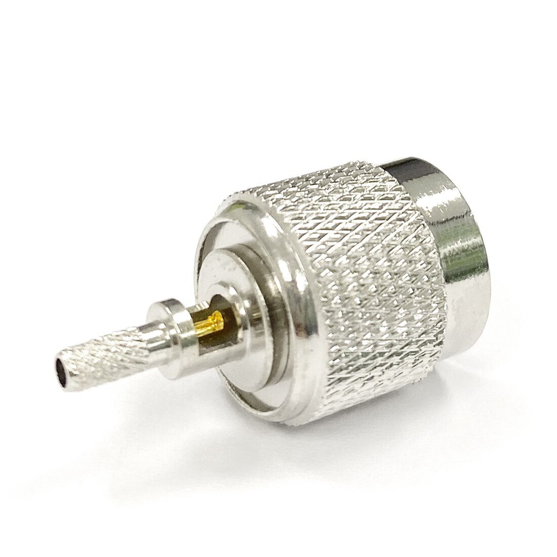 Conector TNC macho RF coaxial, engarce para Cable RG316 RG174, níquel recto,