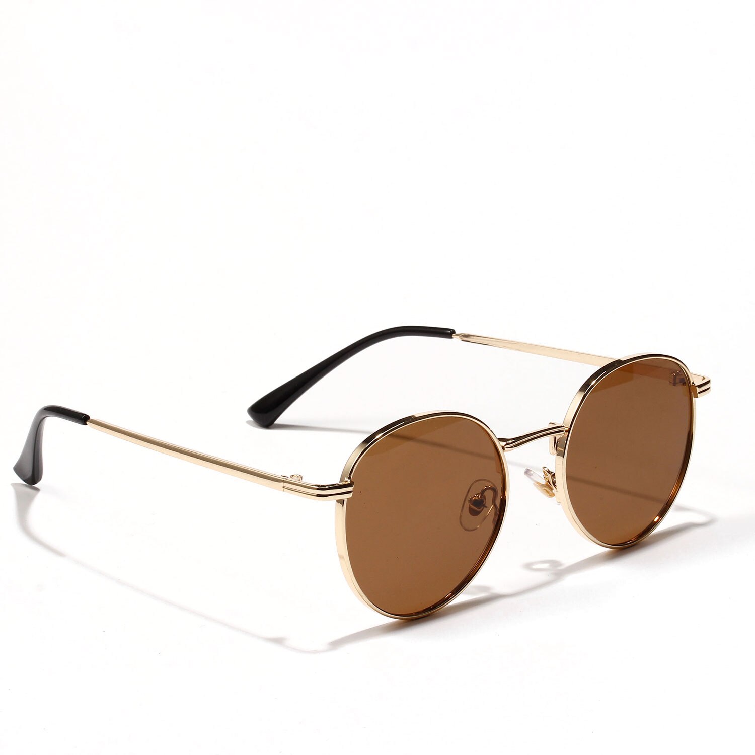 Elbru Vintage Ronde Zonnebril Vrouwen Ontwerpers Metalen Frame Zwarte Zonnebril Vrouwen Zomer Stijl Mode Zon Galsses