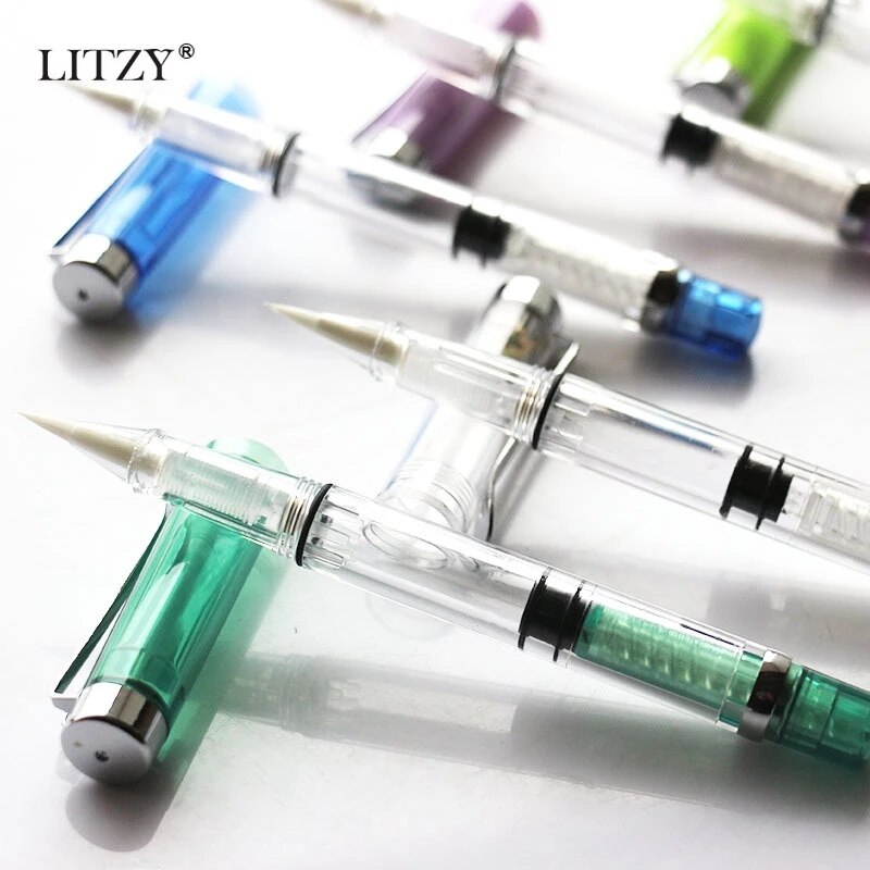 Fountain Style Transparent Brush Pen Refillable Ink Watercolor Pen For Kids Painting Calligraphy Drawing Art Stationery