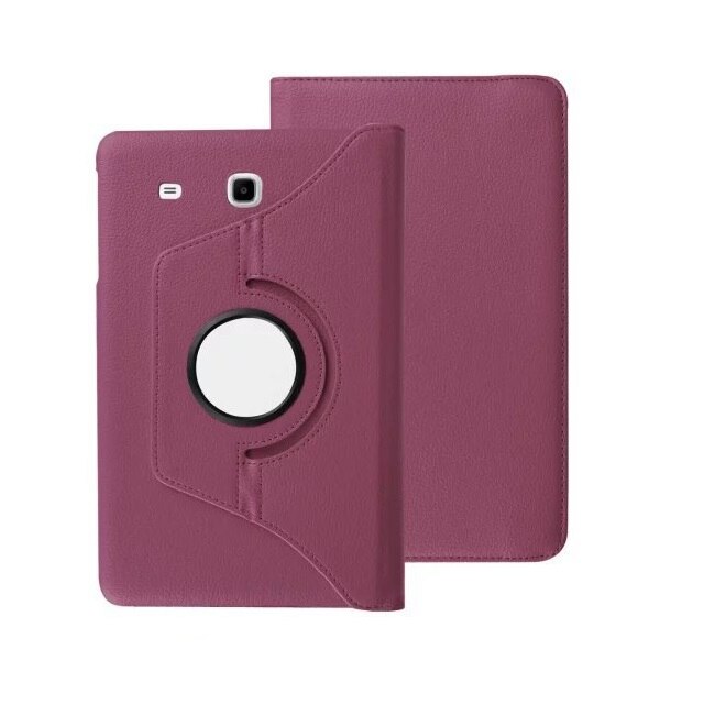 Coque for Samsung Galaxy Tab E 8.0 SM-T377 T375 T378 Case 360 Rotation Smart PU Case for Samsung Tab E 8.0 T377 Cover Stand: Rose