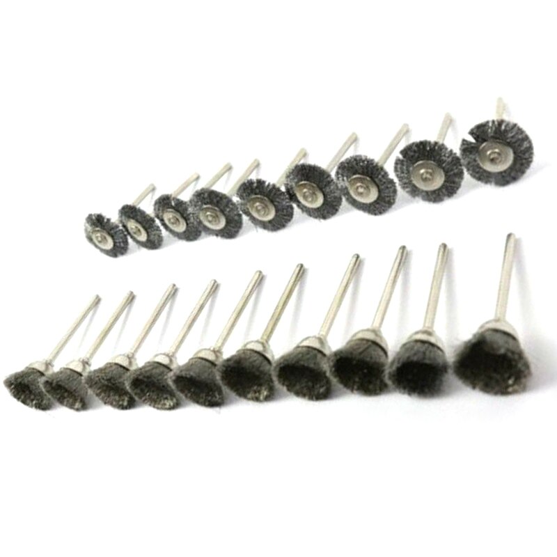 Stainless Steel Wire Brush Set For Dremel Rotary Tool Die Grinder Flat Wheel Cup