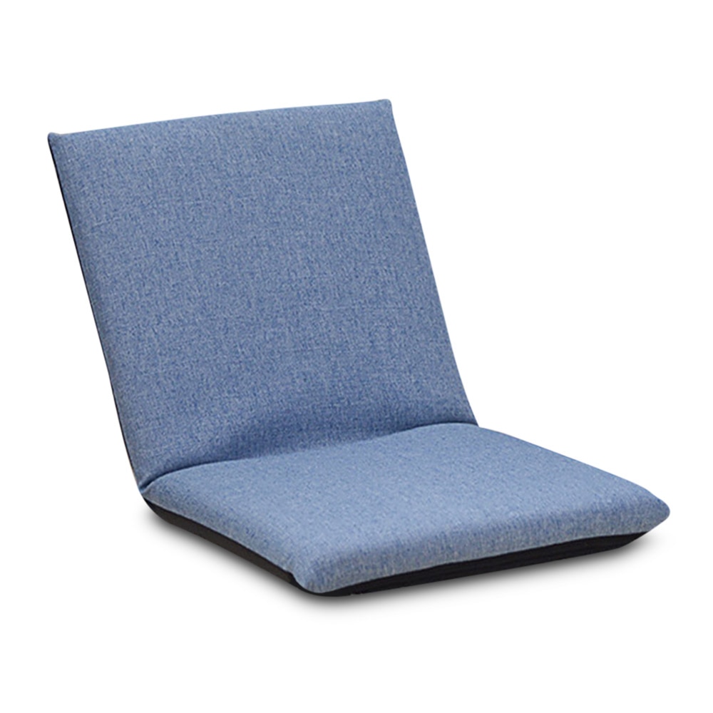 Foldable Floor Chair Adjustable Relaxing Lazy Sofa Seat Cushion Lounger: Ocean Blue