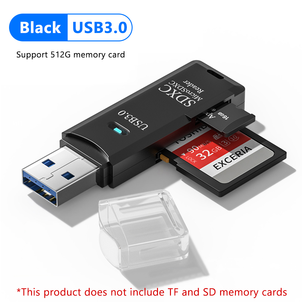 Lector de tarjetas USB 3,0 2 en 1, adaptador de tarjeta de memoria Usb 2,0 a Sd Micro Sd Tf para Mac, PC, portátiles, accesorios, unidad Flash, lector de tarjetas: orange