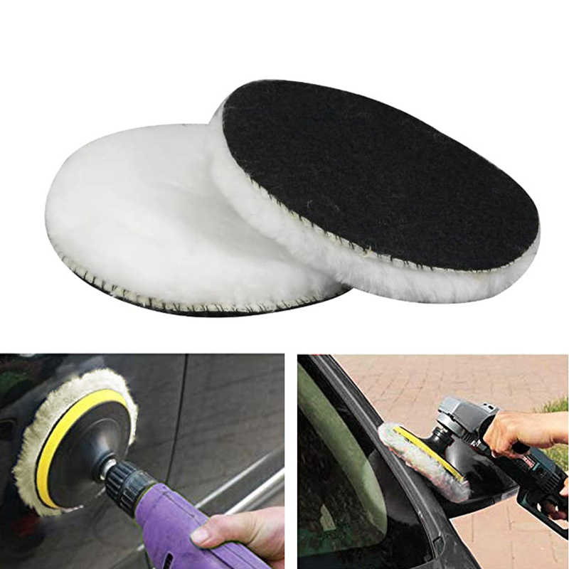 Almohadilla de pulido de lana para máquina pulidora, encerado, pulido, cuidado de pintura de coche, almohadillas pulidoras para pulidor de coche de 4/5/6/7 pulgadas