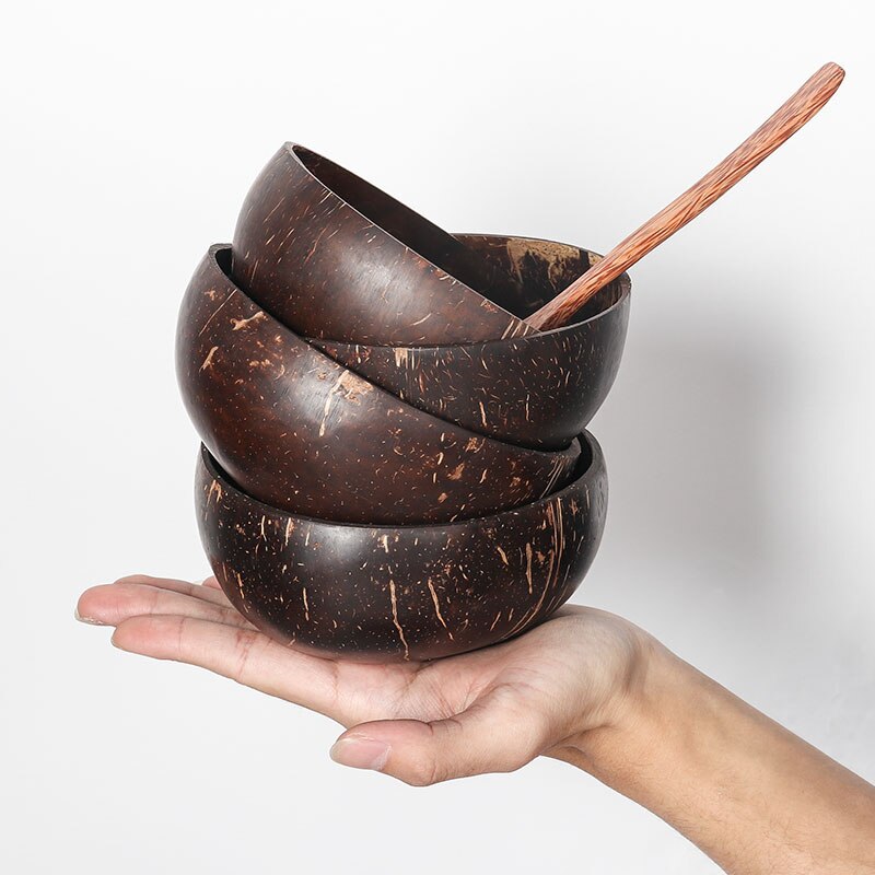 Vaisselle vajilla de coco de ramen, cuencos completos de platos, bol frutero, vajilla de madera, platos de cocina, fideos completa de platos frutero tazones ensaladera aperitivos para comer pipas y cascaras cáscaras