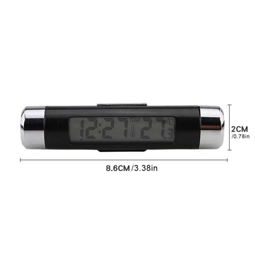 Auto Auto Thermometer Klok Kalender Lcd-scherm Clip-On Digitale Blauwe Achtergrondverlichting Automotive Accessoires