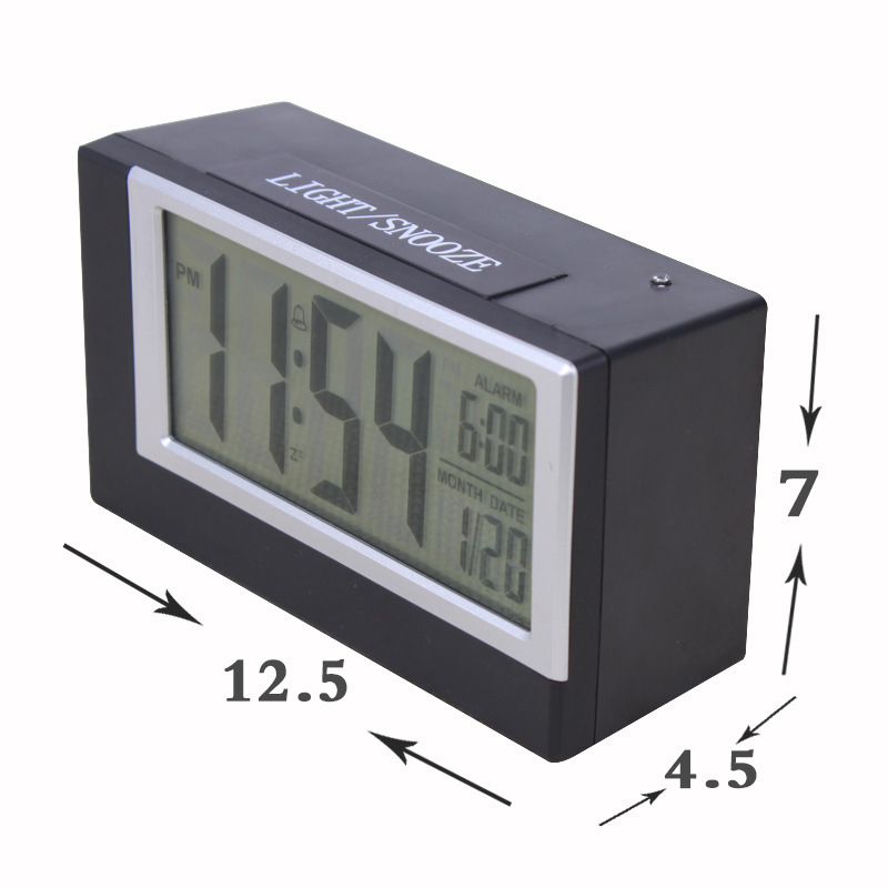 Home Office Desk Alarm Clock With Automatic Night Light Snooze Function For Bedside Nightstand 1pcs Mutilfunction Bedroom Clock