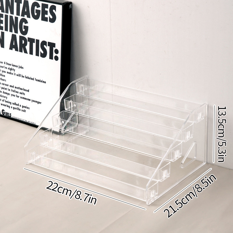 Meerlaags opbergrek voor opstapjes Organiseren van oogschaduw Lippenstift Transparante cosmetica Nagellak Desktop Display Plankorganisator: green