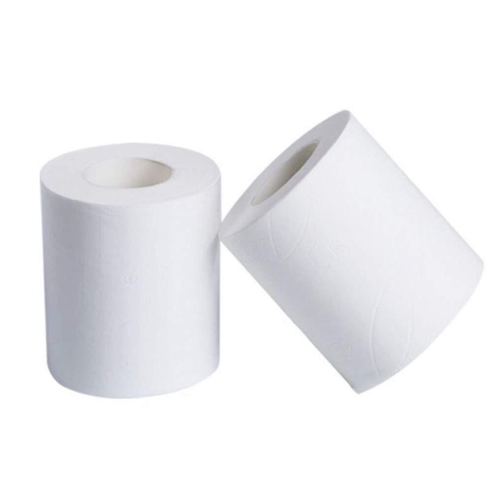 Papier toilette blanc recyclé multi-plis lisse | 4 plis, très absorbant 70g, rouleau en vrac, pâte de bois, tissu de bain