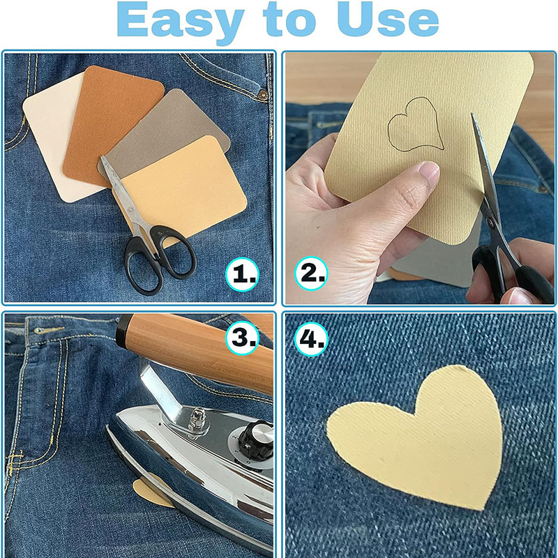 4 unids/lote parches de tela para planchar, parches para coser, 12,5x9,5 cm, pegamento más fuerte para reparar ropa, camisas, Jeans, decoración de reparación DIY