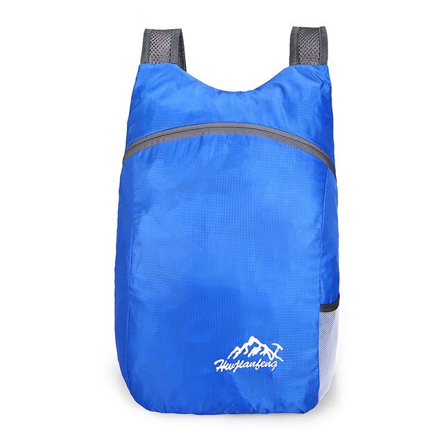 Letvægts 20l ultralette vandtæt, sammenklappelig udendørs camping vandreture rygsæk og opbevaringspose med høj kapacitet: Blå