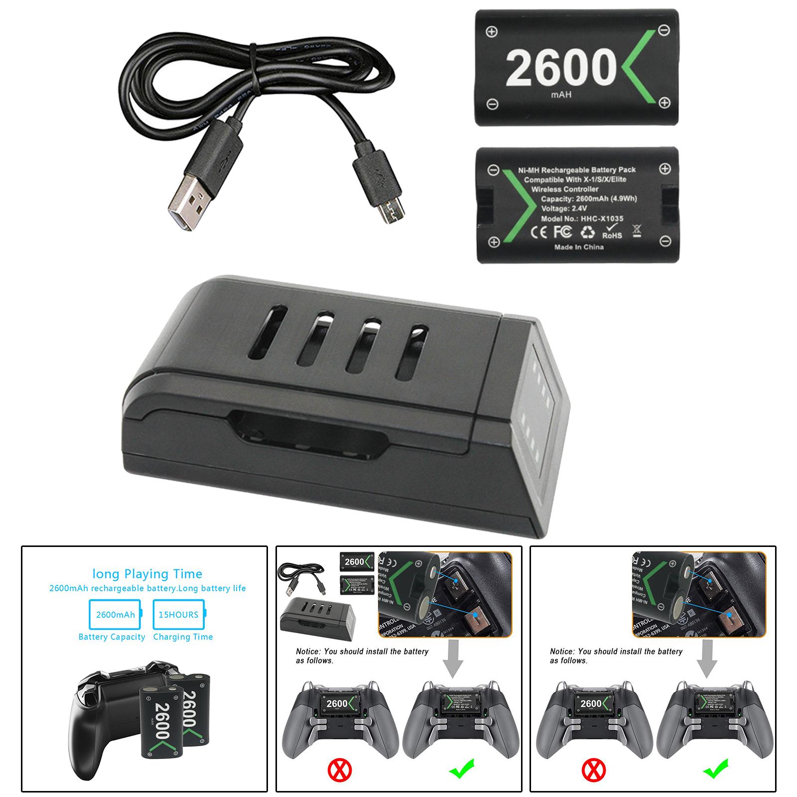 Controller Charger Oplaadbare Batterijen 2 Pack Wireless Dual Charging Station Voor Een Gaming Controller Accessoires