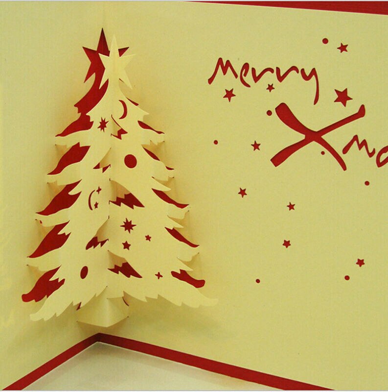 3D Pop Up Sculpture Greeting Cards Christmas Birthday Valentine Invitation Card