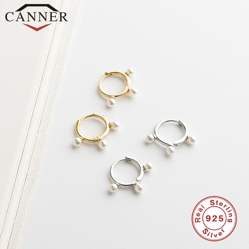 INS 925 Sterling Silver Star Moon Small Hoop Earrings for Women Simple Geometric Gold Silver Round Earrings Korean Jewelry