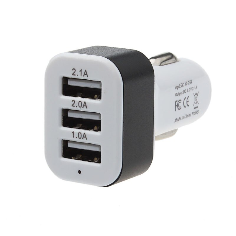 Auto Telefoon Opladers Draagbare Duurzaam Universele 12V 24V Naar 5V 3Port Usb Snel Opladen adapters Voor Smartphone Gps 1Pc