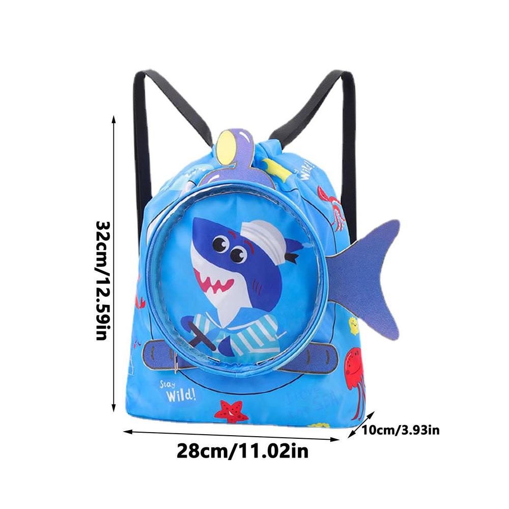 Bolsa de natación para niños, mochila de playa con animales bonitos para niños, bolsa de natación para niñas, playa, piscina, natación, mochila húmeda y seca para exteriores: Rojo