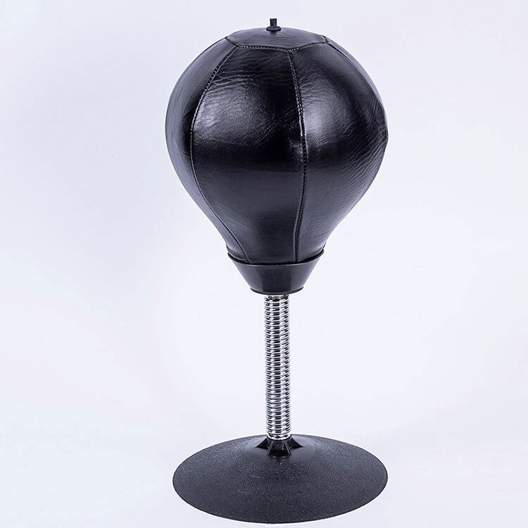 ¡Novedad de ! Saco de boxeo antiestrés para escritorio, composición resistente, juguete para aliviar el estrés, pelota de entrenamiento de boxeo: Black