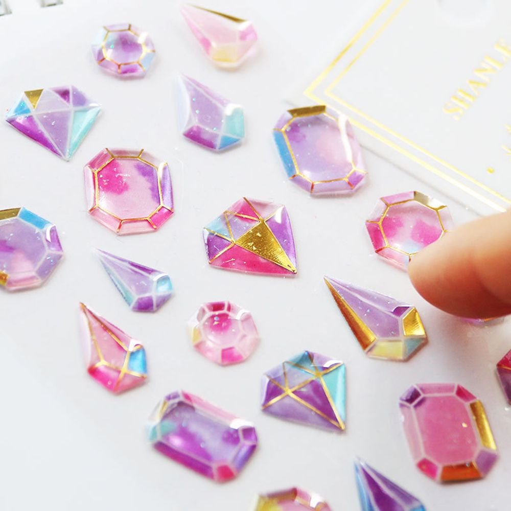 3D Crystal Diamond Decorative Stationery Craft Stickers Scrapbooking DIY Sticker For Mobile Phone