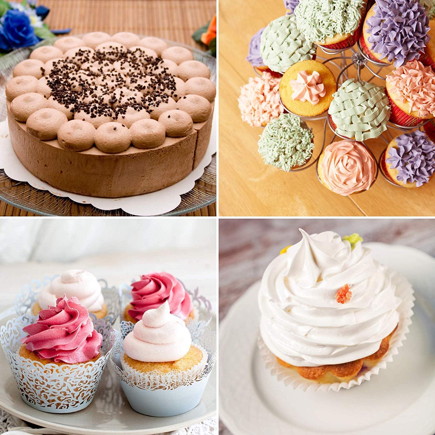 Set Van 50 Stuks Decoratie En Icing Gebak. 30 Roestvrij Staal Sockets, 2 Herbruikbare Socket Zakken, 10 Wegwerp Socket Zakken