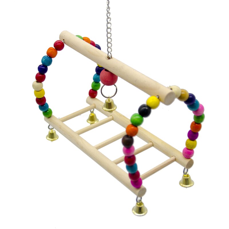 Picture of Parrots Toy Colorful Wooden Bead Birds Toy Suspens... – Grandado