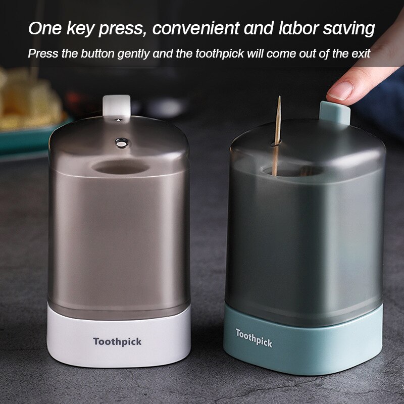 Personality Push Type Automatic -up Toothpick Box Cotton Swab Barrel Home Toothpick Dispenser Hand Pressure Toothpick Jar