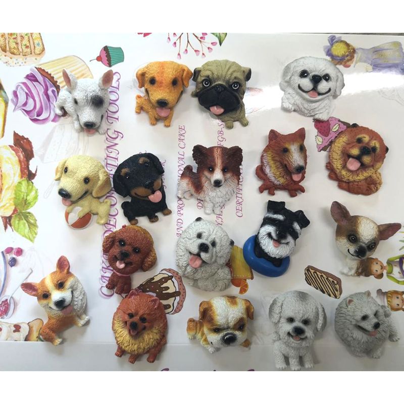 Nette Hund Korgi Französisch Bulldogge Silikon bilden Fondant Schokolade Süssigkeit Harz bilden 54DC