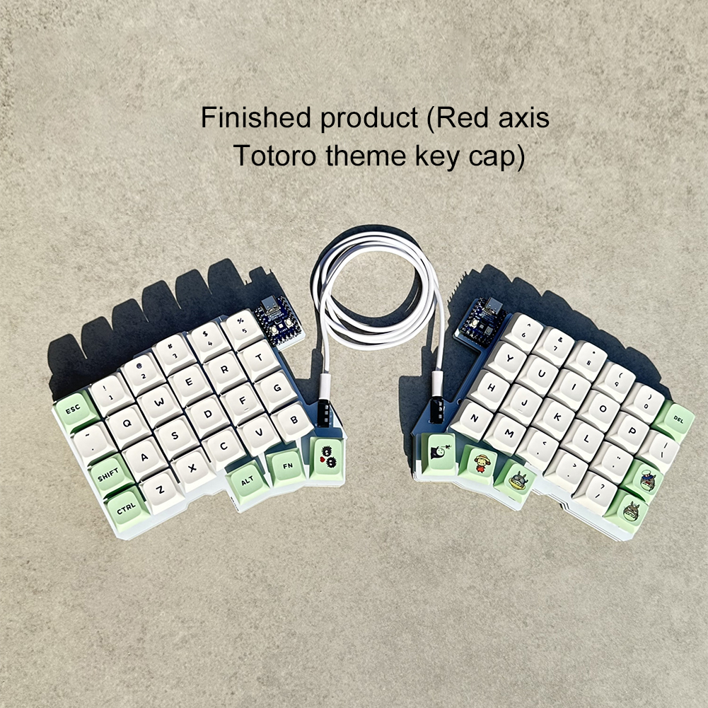 Gesplitst toetsenbord 54 toetsen Bedraad Ergonomie Toetsenbord Swap Ondersteuning QMK/VIAL Links- en rechtshandig Aangepaste pc-gameraccessoires