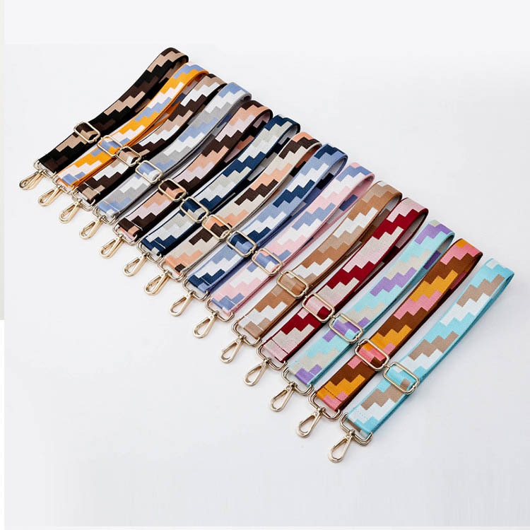 HJKL Handle Bag Strap For Women Removable DIY Shoulder Rainbow Handbag Accessories Cross Body Messenger Nylon Bag Straps