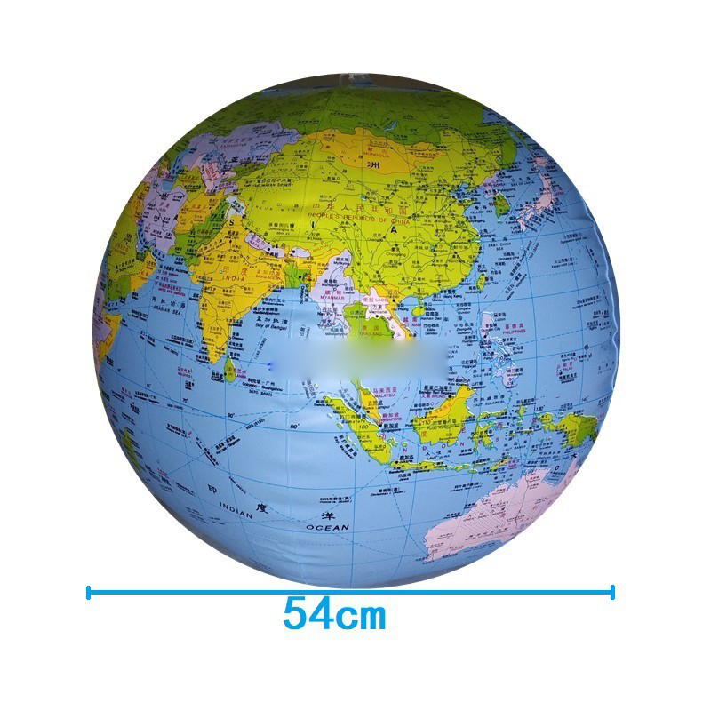 54cm oppustelige globuskort bold geografi læring uddannelsesmæssig verden jord hav badebold børn geografi undervisningsmateriale