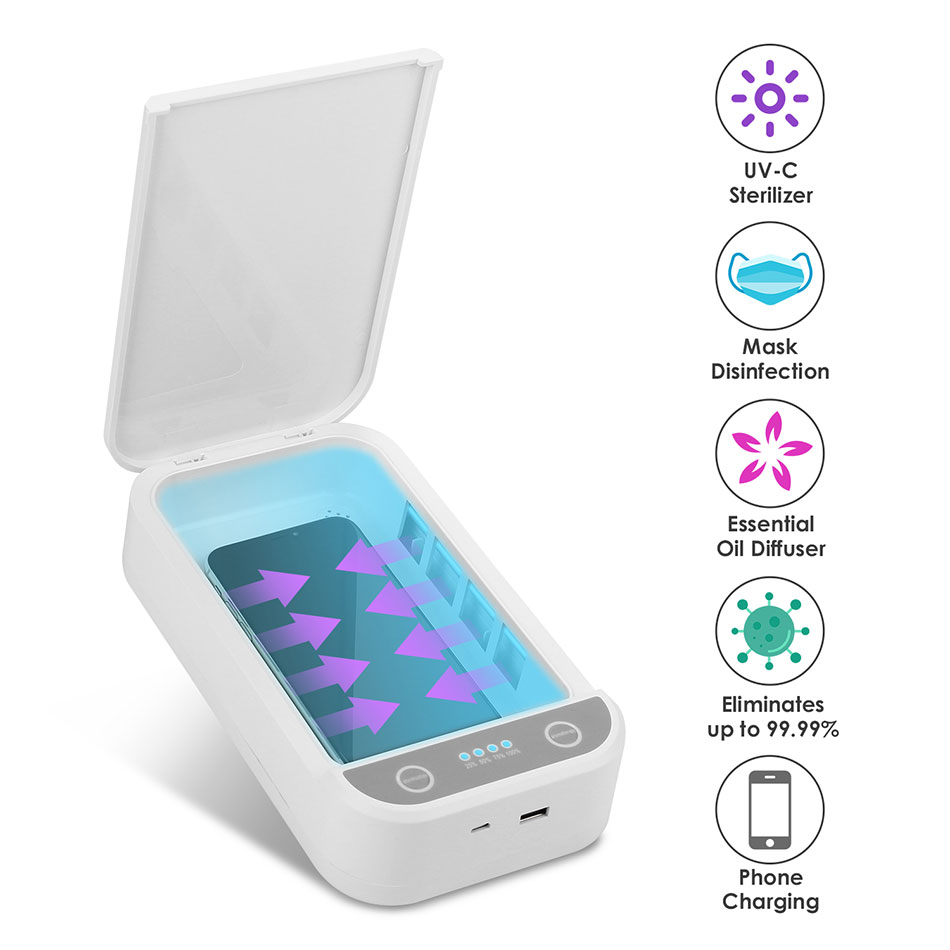 Smart UV Sterilizer Box Personal Disinfection Cabinet Nano-Coated Mobile Phone Mask Ultraviolet Sterilizer UV Phone Sterilizer