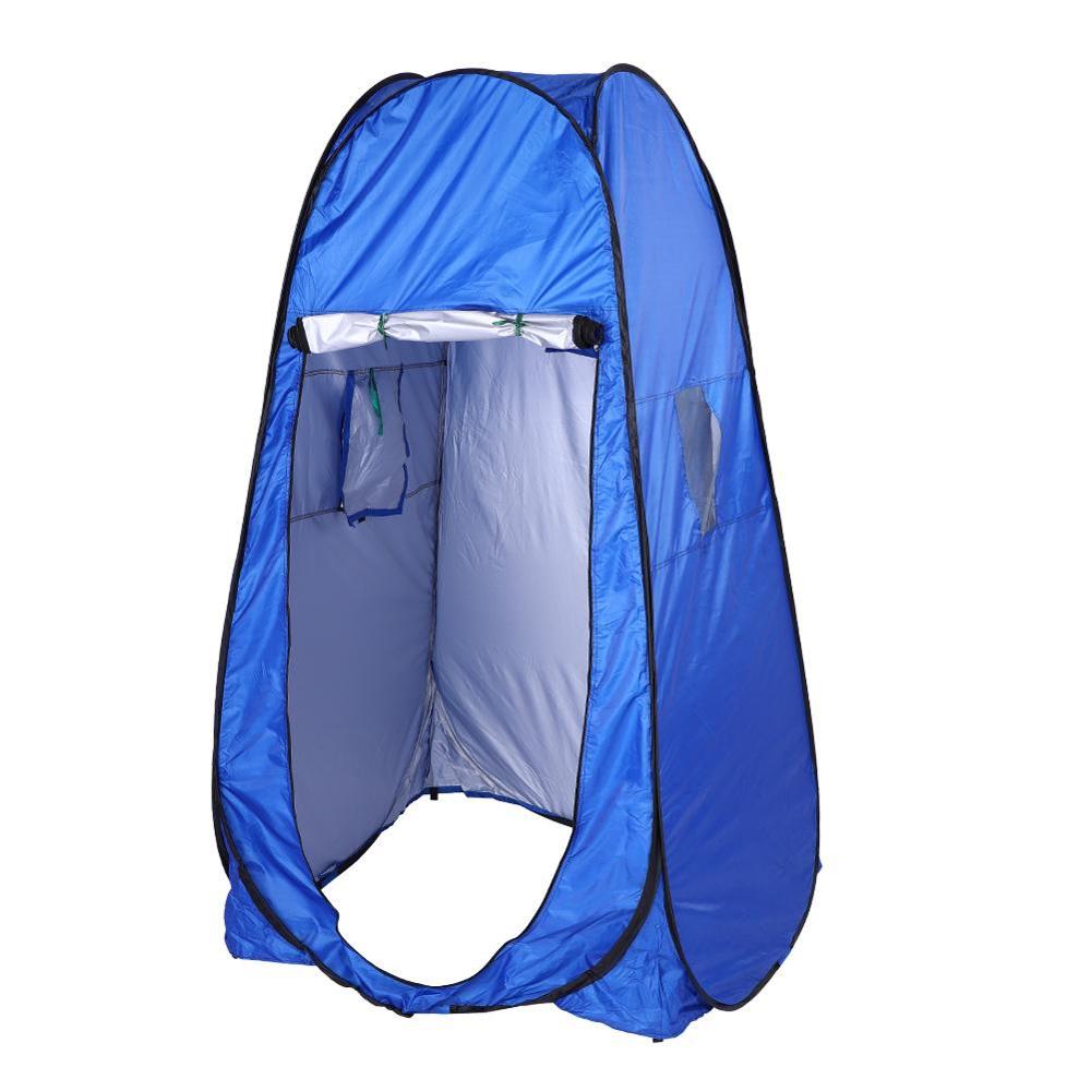 Portable Privacy Shower Toilet Camping Pop Up Tent Camouflage/UV function Outdoor Bath Dressing Tent/Photography Tent Blue