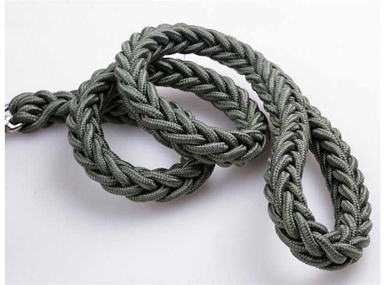 Laisse pour chien en Nylon épais, Super solide, vert armée, Double rangée, collier réglable pour chien, Pitbull, moyen et grand, L/XL: Green Leash / 115CMx(65CMx4CM)