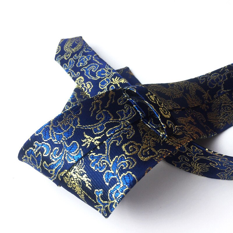 Classic Silk Mens Ties China Mascot Neckties 8cm Chinese Dragon Ties for Men Formal Business Wedding Party Gravata