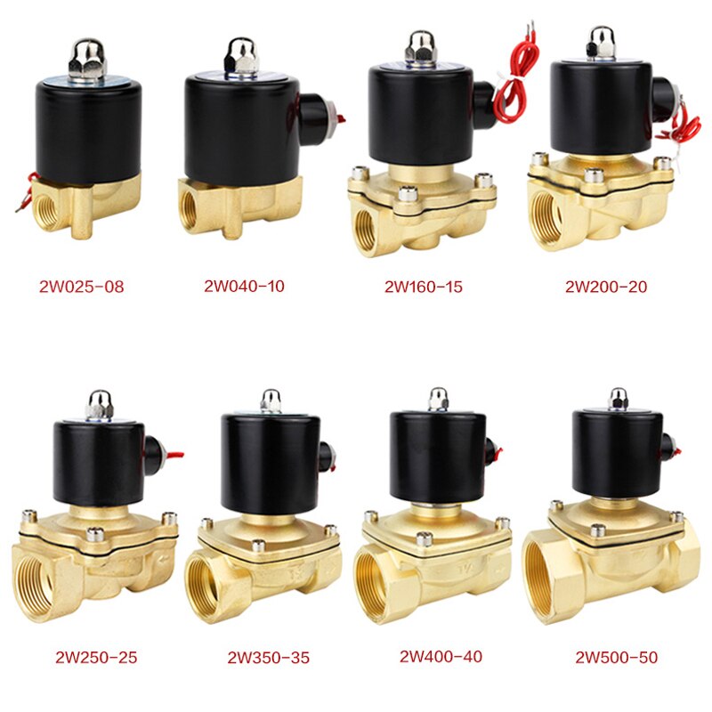 Électrovanne électrique 1/4 "3/8" 1/2 "3/4" 1 "DN08 DN10 DN15 DN20 DN25 N/C, vanne pneumatique pour eau, huile et Air 12V/24V/110V/220V
