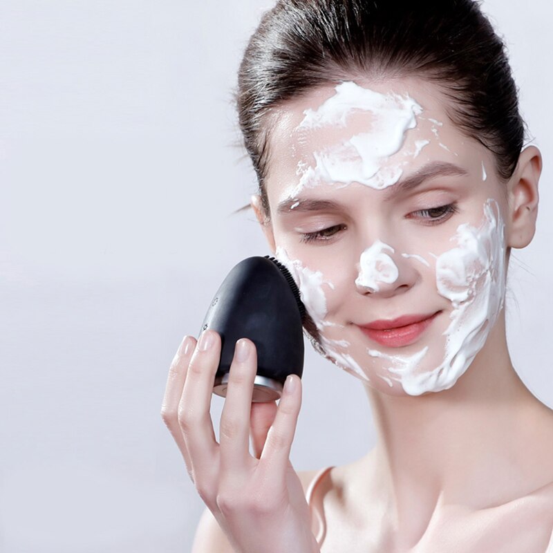 BLINGBELLE 4 in 1 beauty equipment Sonic Vibration Face Cleaner Silicone Deep Pore Cleaning Electric Waterproof Massage Soft
