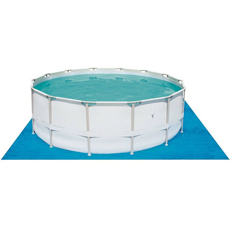 Grund klud swimmingpool gulvbeskyttelsesmåtte foldbar vandtæt padlebassin  mu8669
